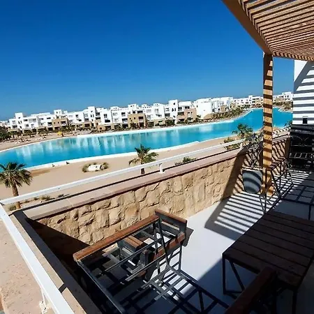 Modern Chalet At El Gouna Swan Lake Compound With Swimable Lagoon View